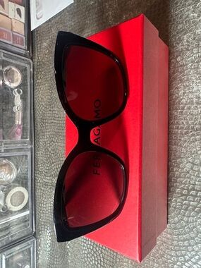 Salvatore Ferragamo Classic Black Sunglasses